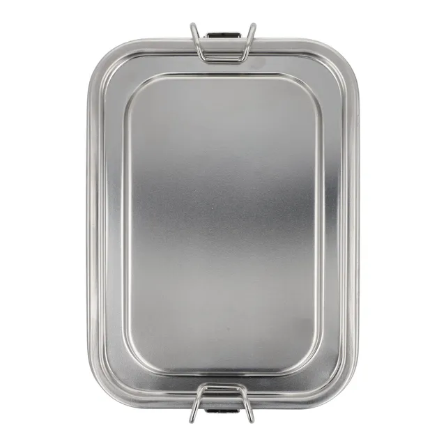 Lunchbox aus Edelstahl mit gravierbarem Deckel